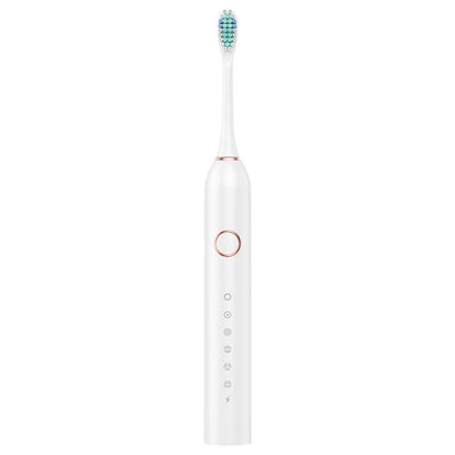 6-Mode Electric Toothbrush with 10 Brush Heads Rechargeable  Toothbrush Set for Home Travel White
