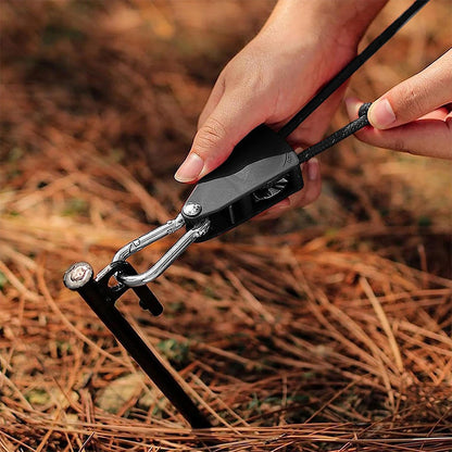 5M Adjustable Fast Release Pulley Camping Rope Camping Tent Guy Line for Canopy Black