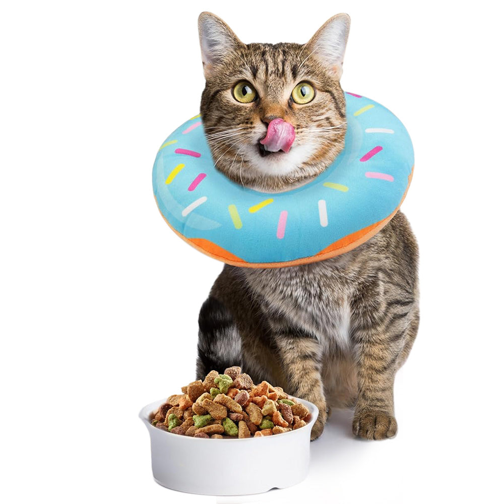 Cat Cone Soft Collar ¨C Adjustable Kitten Recovery Donut Collar Blue