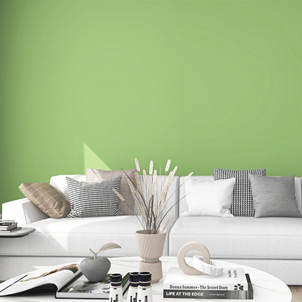 Self-Adhesive Solid Color Wallpaper Wall Sticker Home Decor -Green