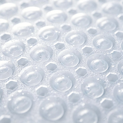 Bathtub Bubble Mat 100x40cm Non Slip Bath Mat with Drain Holes for Shower-White