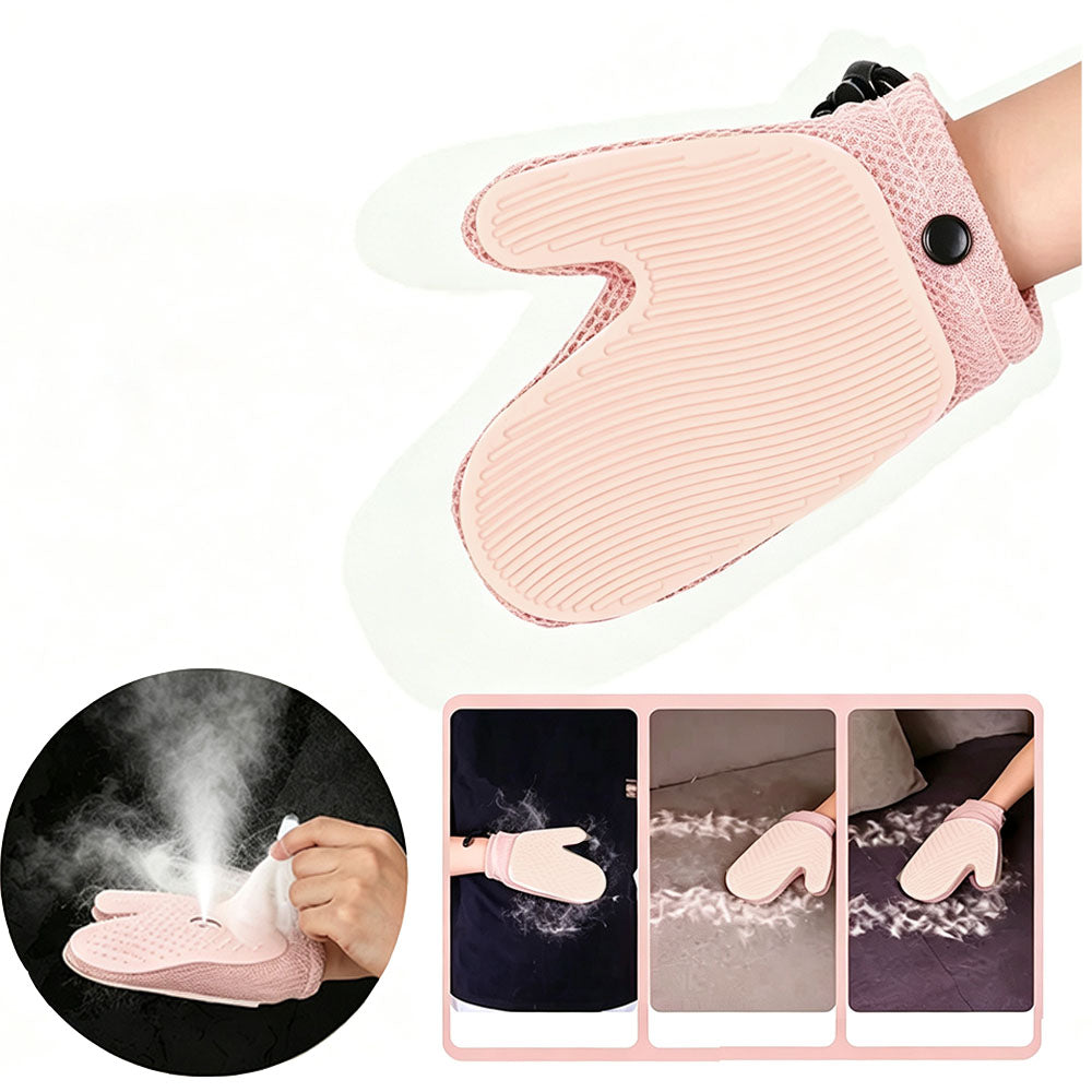 USB Spray Pet Grooming Glove for Cats Dogs - Pink