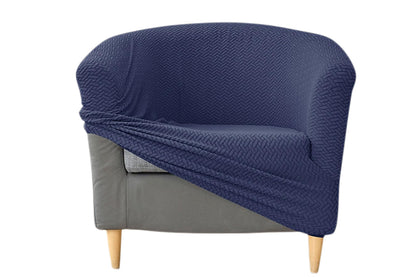 Club Chair Slipcover Stretch Barrel Chair Cover Tub Chair Slipcover -Navy