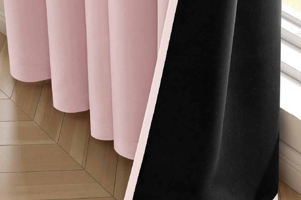 2 Pack 100 Percent Blackout Curtains - Pink