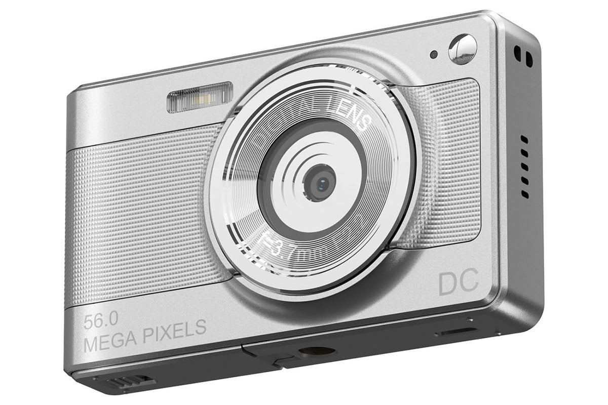 2.8 Inch Digital Camera 1080P Video Camera with 32GB Card 8X Zoom Anti Shake Compact Small Camera-Silver