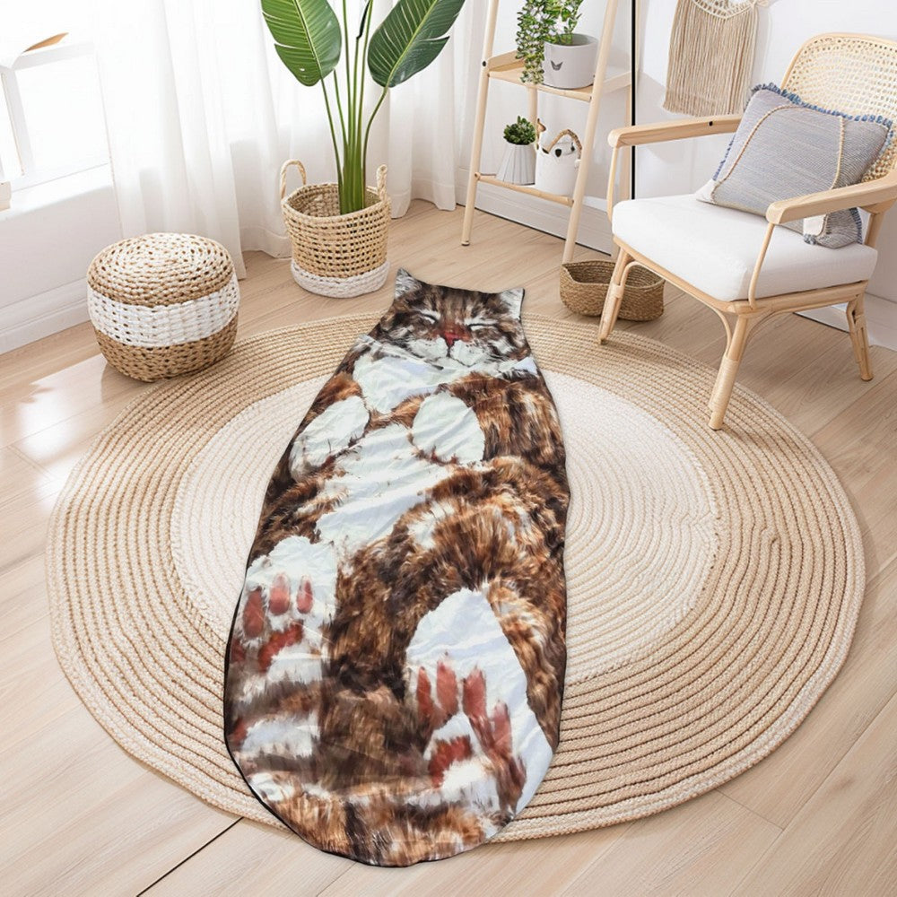 Cat Sleeping Bag Wearable Blanket for Camping Sleepovers Home Lounging Style4