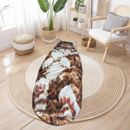 Cat Sleeping Bag Wearable Blanket for Camping Sleepovers Home Lounging Style4