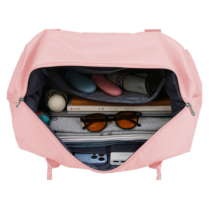 Travel Duffle Bag Carry On Tote Bags Sport Gym Bag  Luggage Bag with Wet Dry Separate Compartment Pink