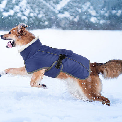 Winter Dog Coat Water Repellent Jacket for Small and Large Breeds Navy