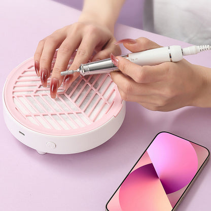 Mini Nail Dust Collector Lightweight Electric Manicure Vacuum for Home DIY and Salon Use