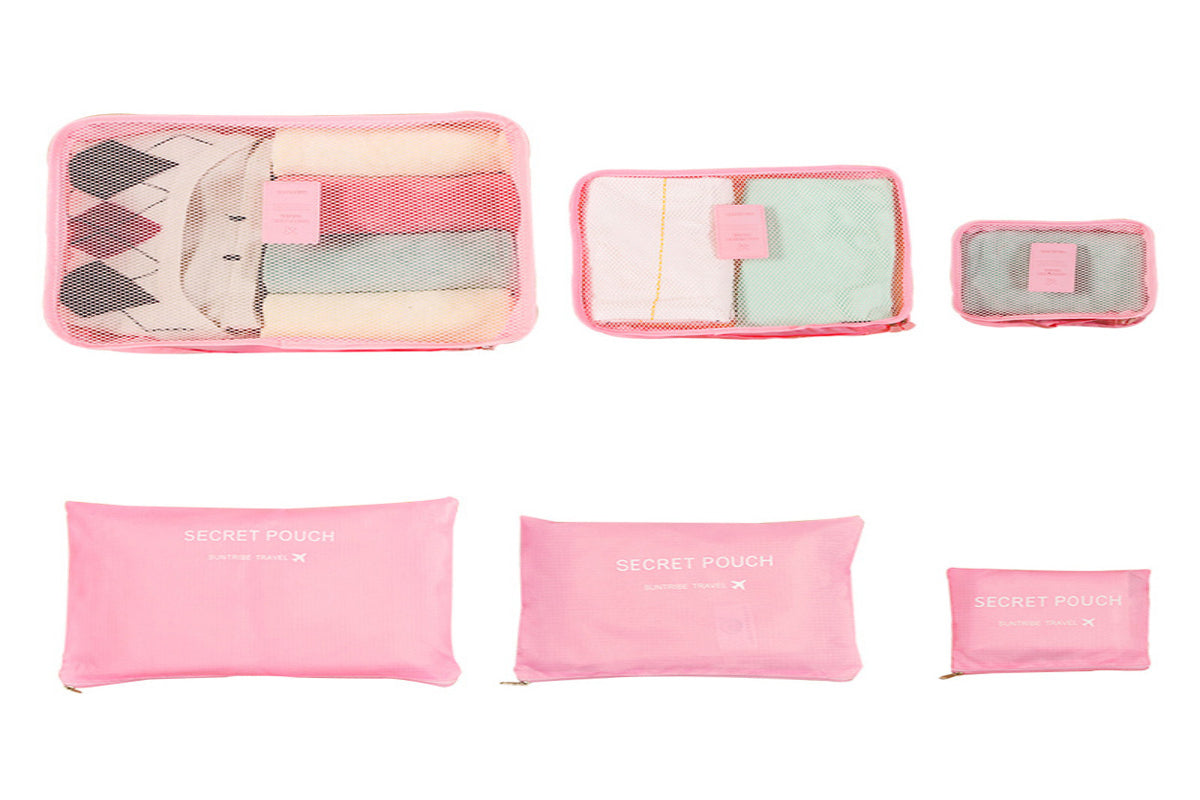 Luggage Packing Organizers Packing Cubes Set for Travel-Pink