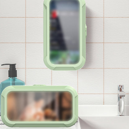 Telescopic Touchable Shower Phone Case Waterproof Shower Phone Holder Anti-Fog Phone Mount Box Green