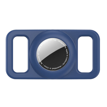 2PCS Waterproof Silicone Dog Collar Holder for Apple AirTag Blue