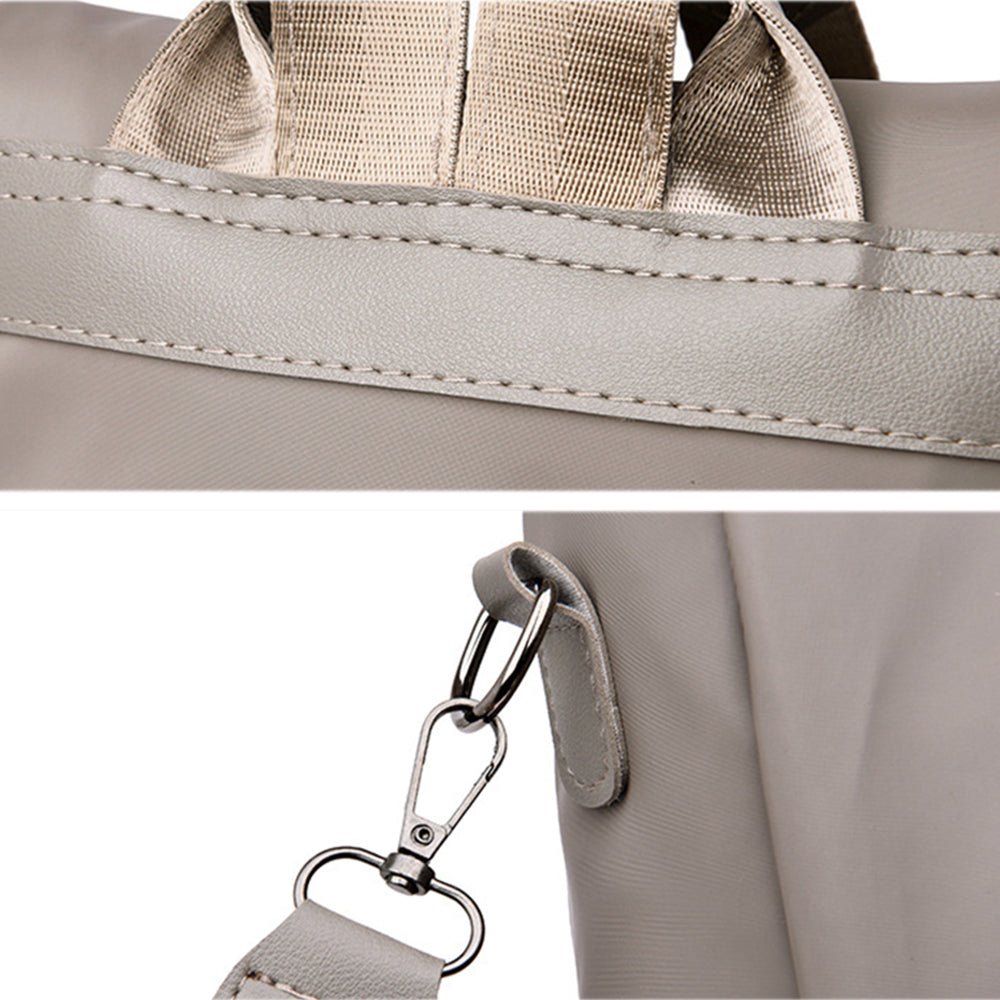 2-in-1 Anti-theft  Backpack Travel Shoulder Bag Water-Resistant Women Bag Gray