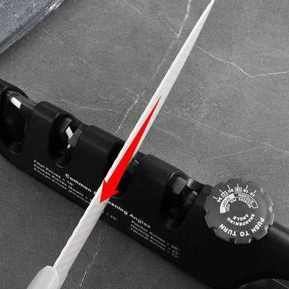 4 In 1 Scissors Sharpener Tool Knife Sharpeners With 6 Adjustable Angle For Kitchen Black