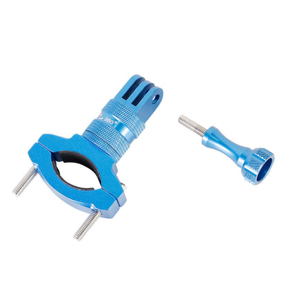 Aluminum 360-degree Bike Handlebar Mount for GoPro Hero 13 12 11 Cameras Blue