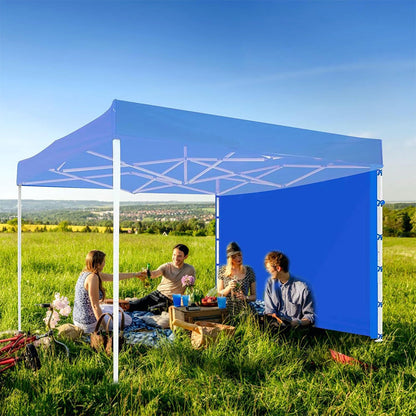 Instant Canopy Tent Sidewalls Portable Canopy with Side Panels for Camping Blue