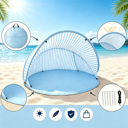 Pop Up Beach Sun Shade Tent for 1 to 2 People - Blue