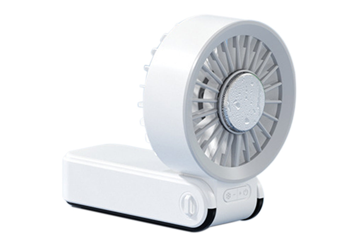 Handheld Foldable High Speed Fan for Travel Outdoor Home Office-White