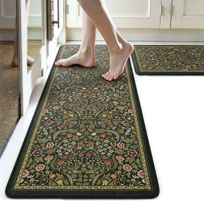 2 Piece Diatomite Kitchen Floor Mat Set - Grey