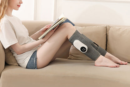 2Pcs Leg Massager Muscles Relax Heated Air Compression Foot Massage for Calf Blood Circulation-Grey