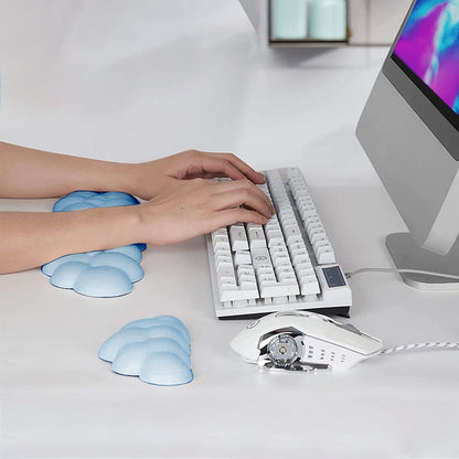 Ergonomic Wrist Rest for Computer Laptop Cloud Keyboard Wrist Rest Pad Set Blue