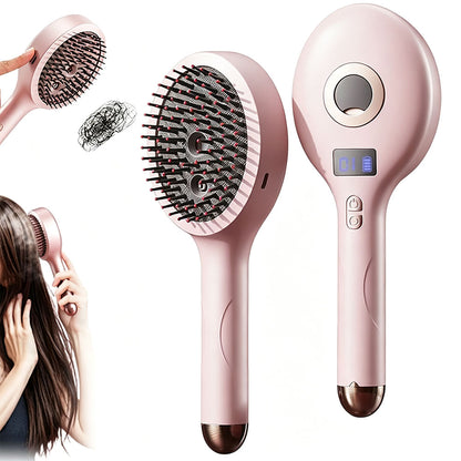 3 in 1 Electric Spray Hair Comb with Mist Function-Pink