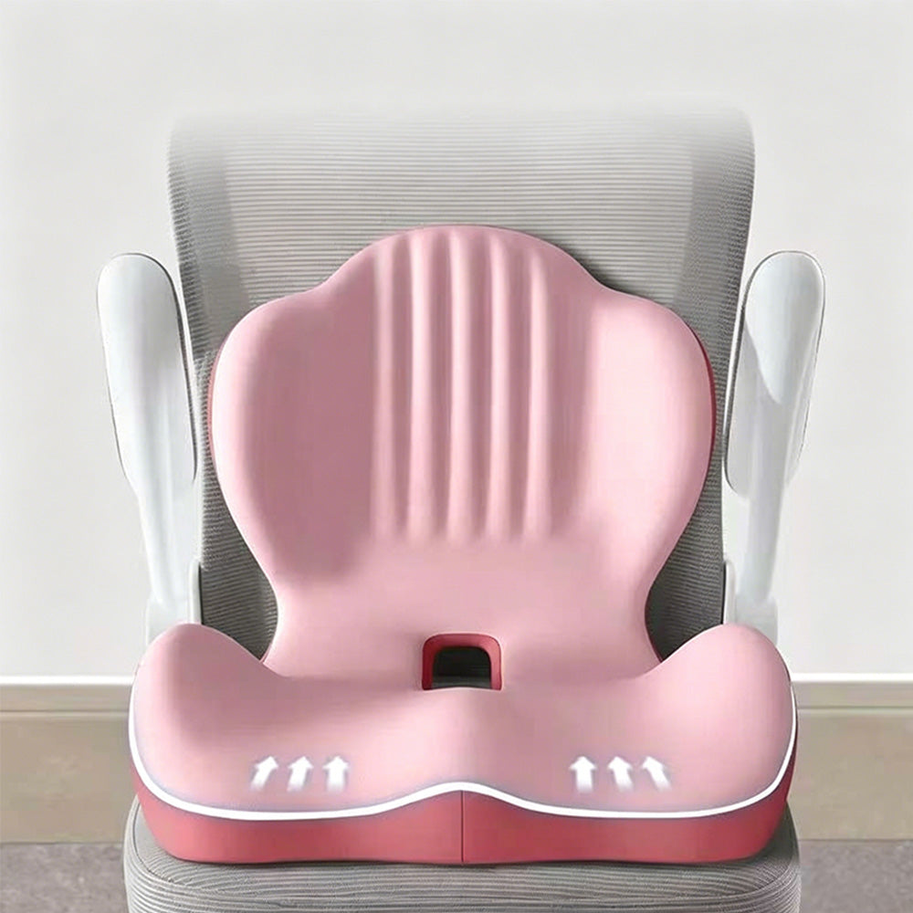 Ergonomic Back Hip Support Cushion For Office Chair And Car Seat-Red