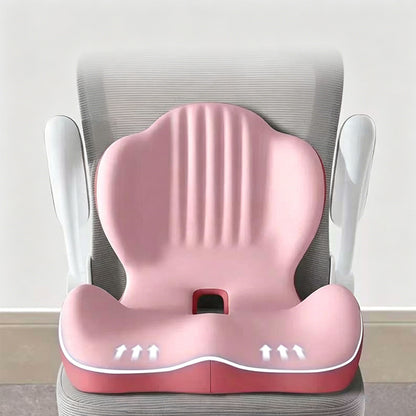Ergonomic Back Hip Support Cushion For Office Chair And Car Seat-Red