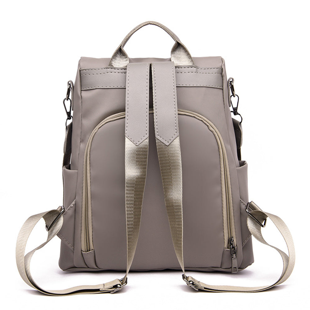 2-in-1 Anti-theft  Backpack Travel Shoulder Bag Water-Resistant Women Bag Gray