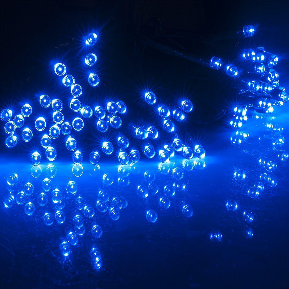 32 Meters Solar Powered LED String Lights Outdoor Decorative Fairy Lights Blue