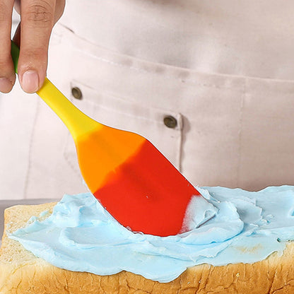 9PCS Silicone Spatula Set Non stick Spoon Utensil Baking Tools With Ergonomic Grip-Mixed Color