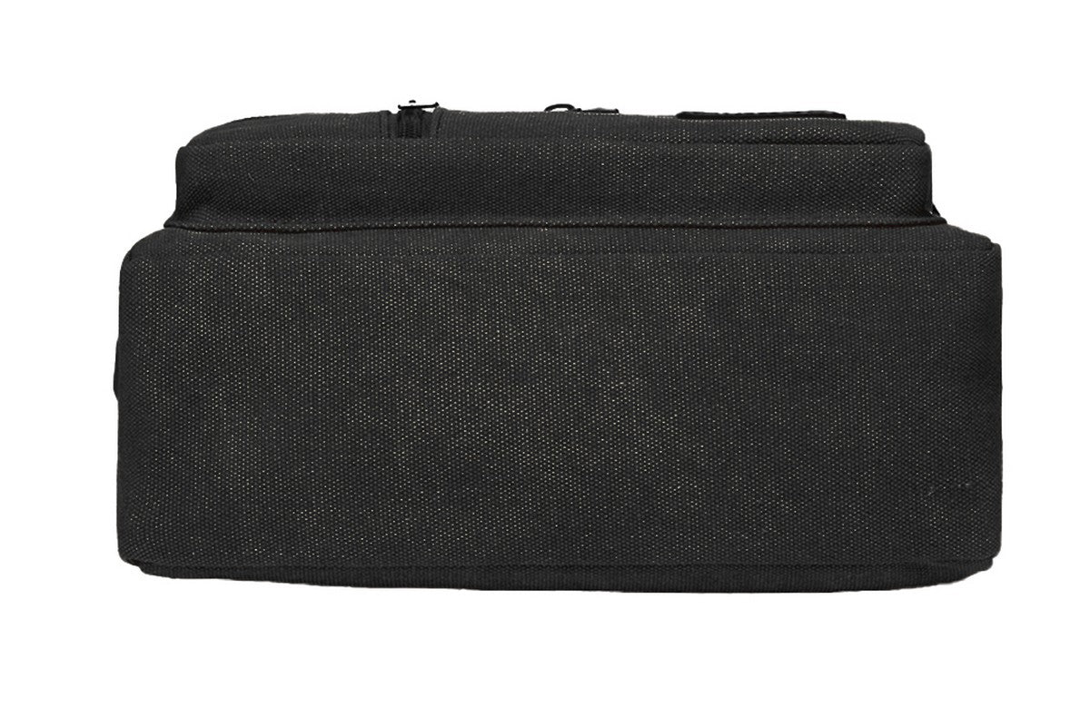Men Vintage Crossbody Canvas Messenger Shoulder Bag-Black