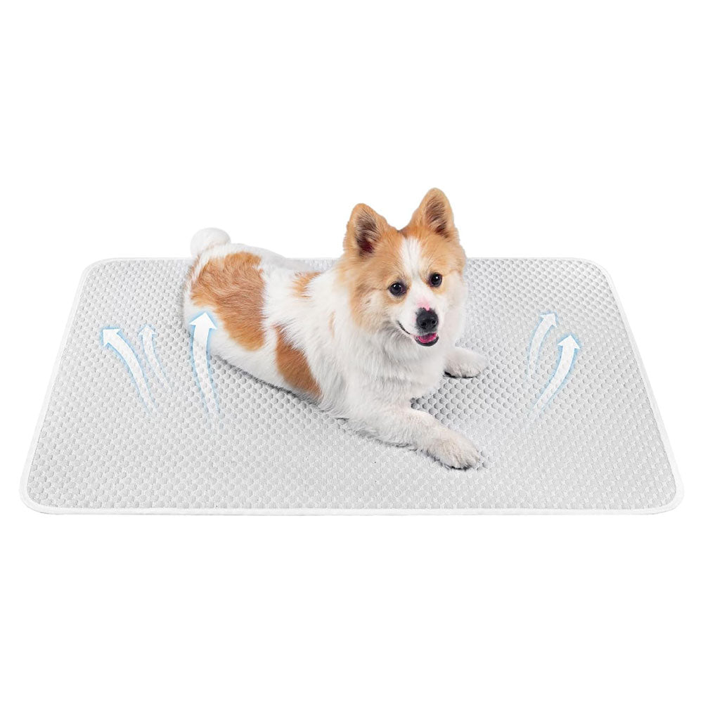 Pet Cooling Mat Dog Cat Breathable Summer Cooling Pad Light Grey