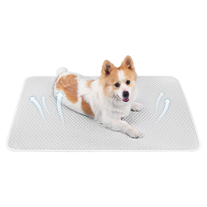 Pet Cooling Mat Dog Cat Breathable Summer Cooling Pad Light Grey