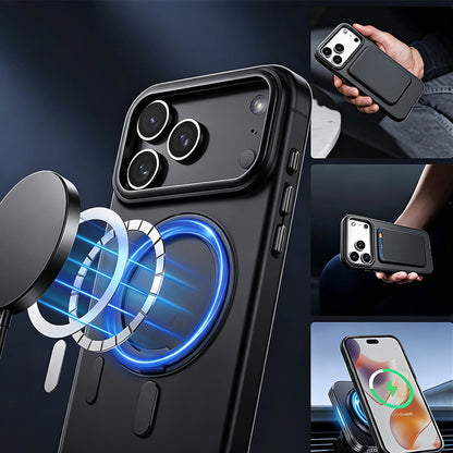 360 Degree Rotating Stand Case for iPhone 18Pro 17Pro - Black