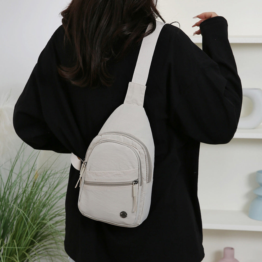 Anti Theft Sling Bag Crossbody Bag for Women White