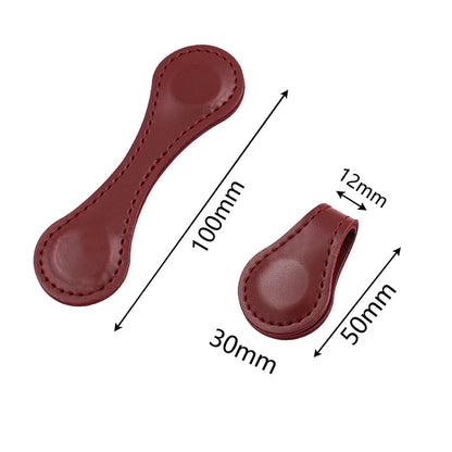4Pcs Dual-side Magnetic Bookmark PU Leather Bookmark