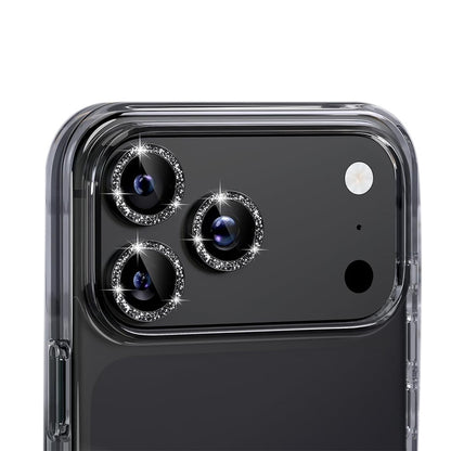Glitter Camera Lens Protector for iPhone 18 Pro Max Alumina Glass Lens Cover Black