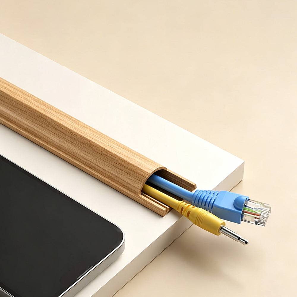 2Pcs PVC Cable Raceway Wire Hider-Brown