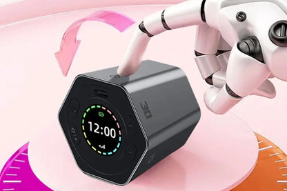 Cube Timer Rotating Timer with Vibration Adjustable Volume Countdown-Grey
