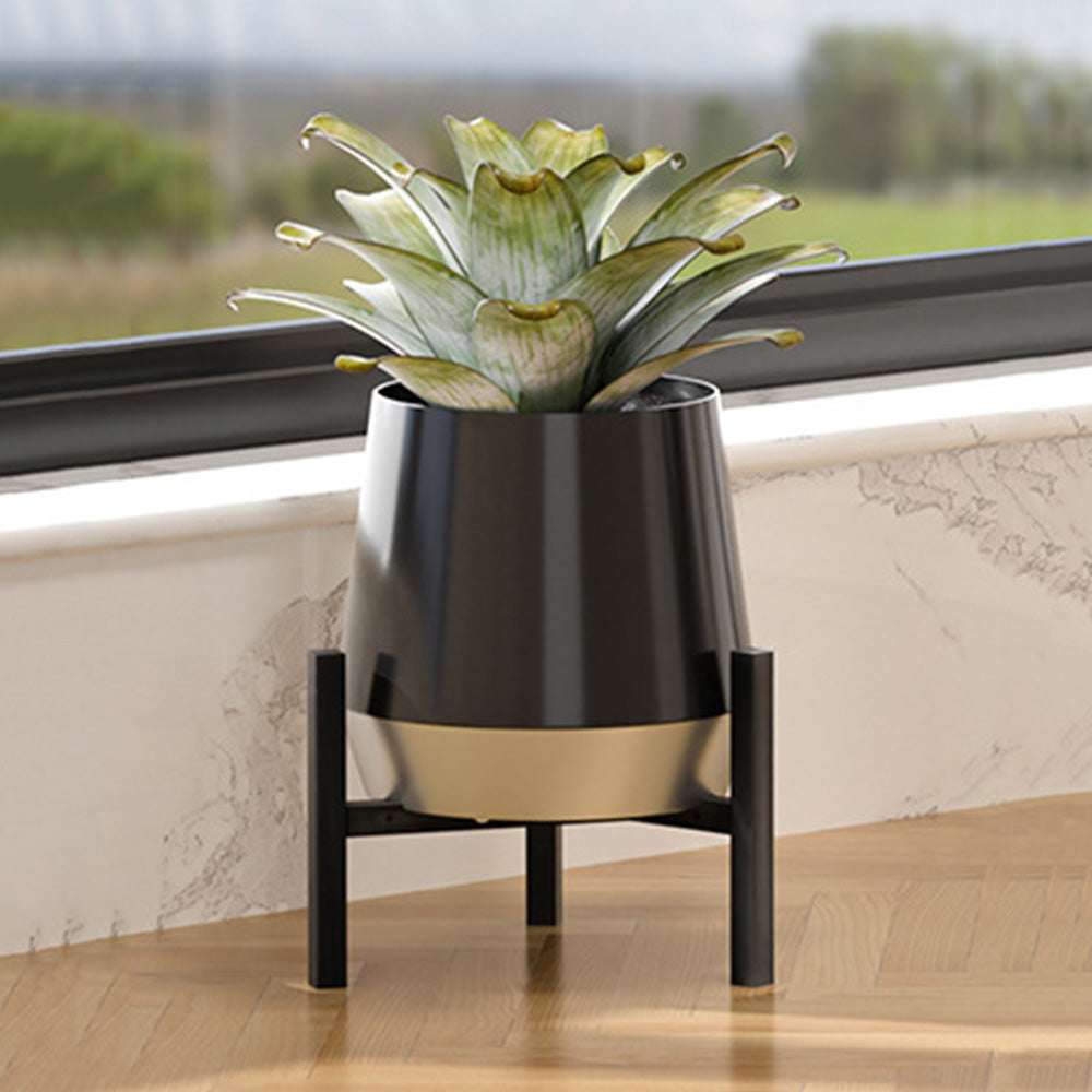 Plant Stand Indoor Adjustable Metal Heavy Duty Plant Stands Fits 23-32cm Pots-Black