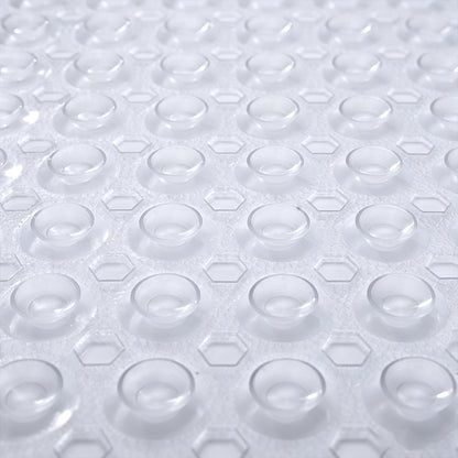 Bathtub Bubble Mat 100x40cm Non Slip Bath Mat with Drain Holes for Shower-White