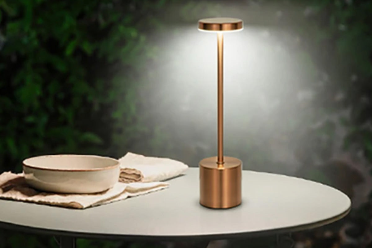 Cordless Table Lamp Portable Touch Sensor LED Desk Lamp Beside Night Light-Wine Red