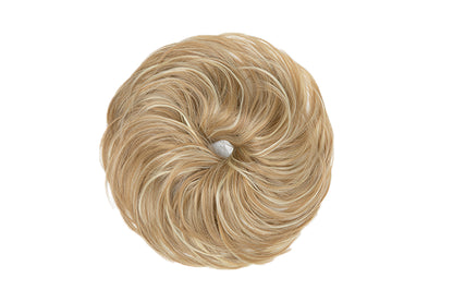2Pcs 20CM High-Temperature Fiber Natural Messy Bun Scrunchy Thick Messy Bun Hair Piece-Blonde