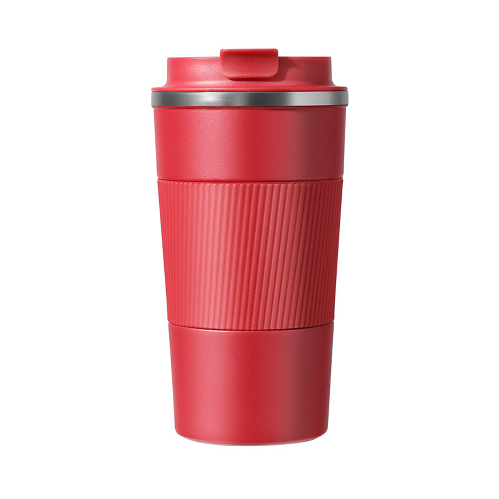 Stainless Steel Vacuum Insulated Coffee Mug Thermal Cup With Splash Proof Sliding Lid-Red