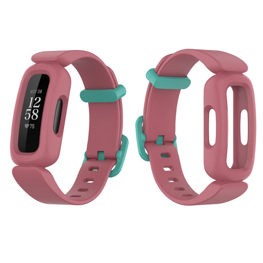 2Pcs For Fitbit Ace 3 Replacement Wristband Kids Silicone Watch Straps Pink
