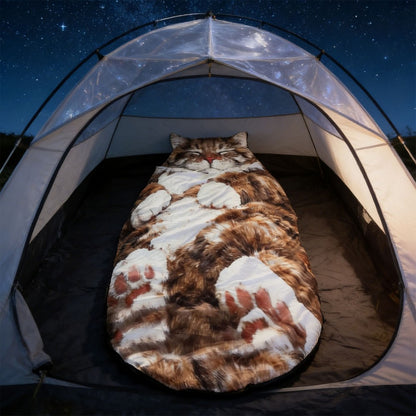 Cat Sleeping Bag Wearable Blanket for Camping Sleepovers Home Lounging Style4