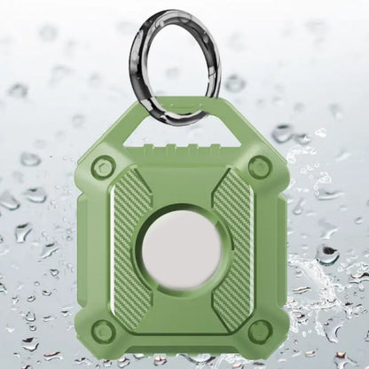 2Pcs For Apple AirTag Protective Case Water-Resistant TPU Full Cover with Key Ring Green