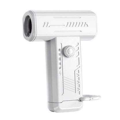 2-in-1 Electric Air Duster 130000 RPM Mini Blower with LED Light for Camping Home Car White
